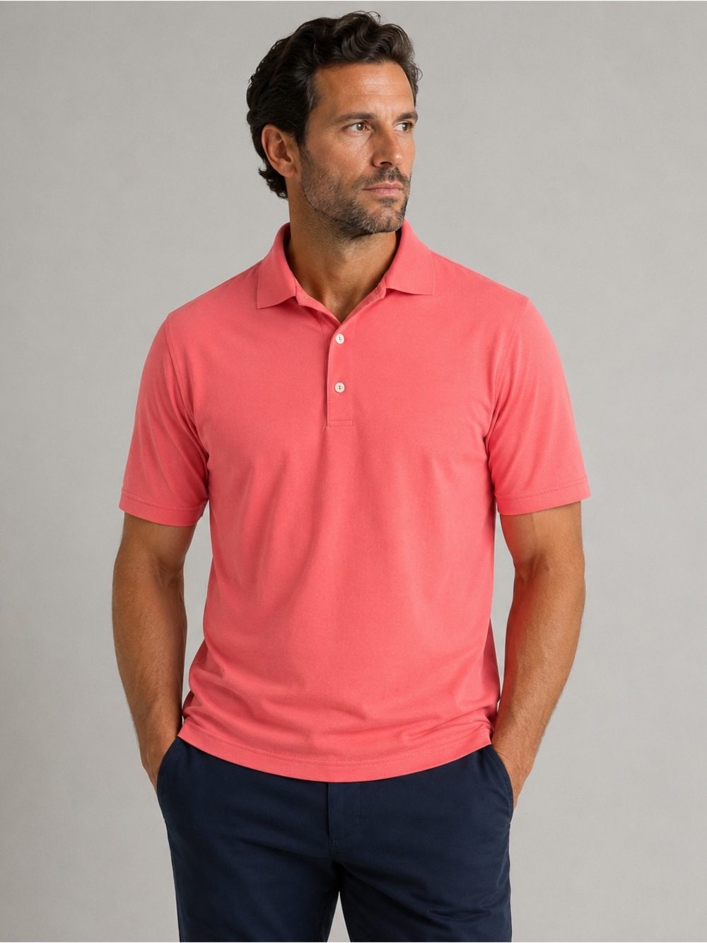 Peter Millar mens XL polo coral golf shirt